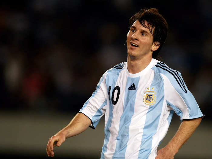 2009: The following year, Messi took over the No. 10 jersey for his country after Argentinian great Riquelme retired from international play