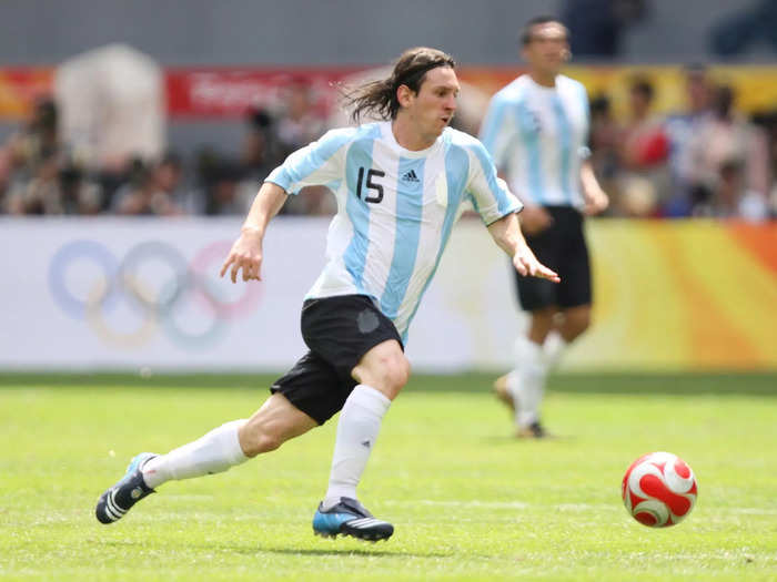 2008: A 21-year-old Messi led Argentina to the gold medal at the 2008 Beijing Olympics and was cited by FIFA as one of the standout players of the tournament