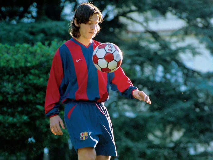 2003: At 16 years old, Messi made his debut for Barcelona during a friendly against Porto