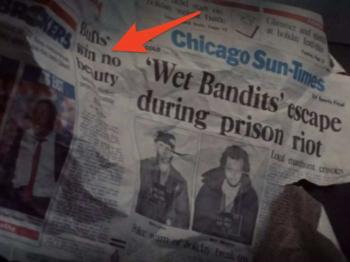 The paper highlighting the Wet Bandits