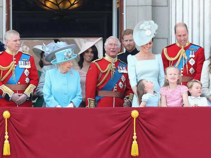 At Trooping the Colour in 2018, Queen Elizabeth and Kate coordinated in light blue.