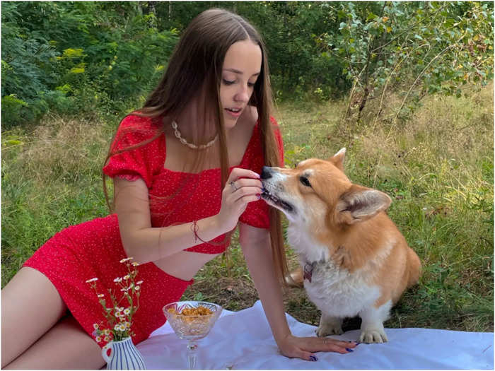 Chopa the corgi and his owner, Anastasia Koshevaia were separated and then reunited amid Russia