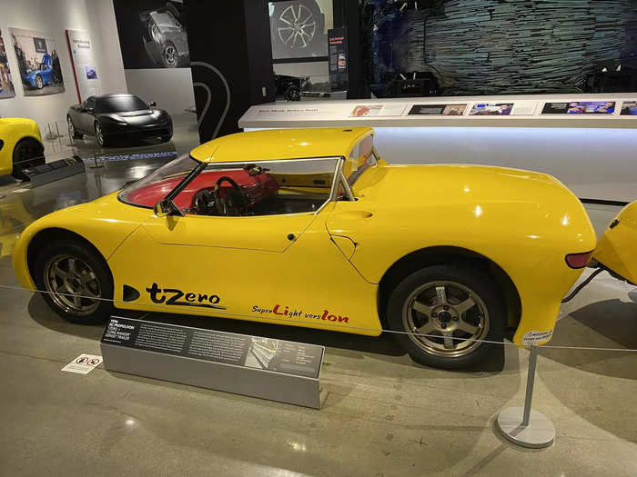 According to the exhibit, the 1997 electric sports car, called a tzero, served as the inspiration for Tesla