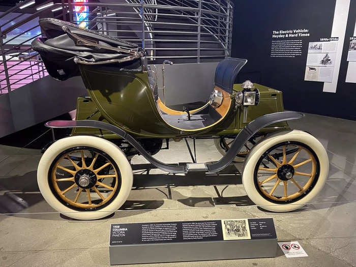 It was fascinating to learn the history of electric vehicles. According to the exhibit, nearly 40% of cars were electric at the turn of the 20th century. There was even an electric vehicle from 1908 on display.