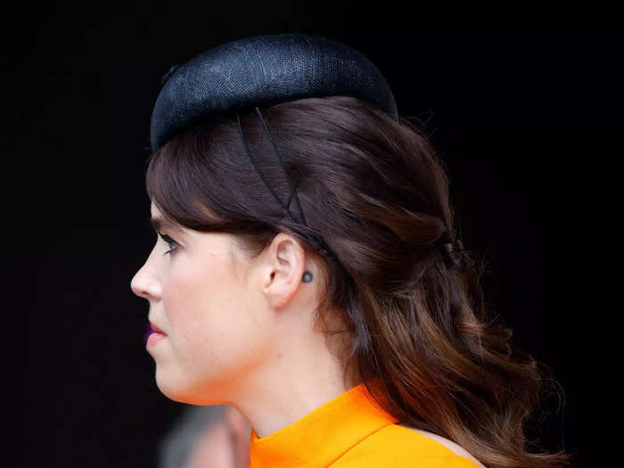 Princess Eugenie showed off a new tattoo behind her ear during Queen Elizabeth II