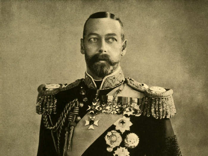 King George V reportedly got a tattoo of a dragon on one arm and a tiger on the other while serving in the Royal Navy in 1881.