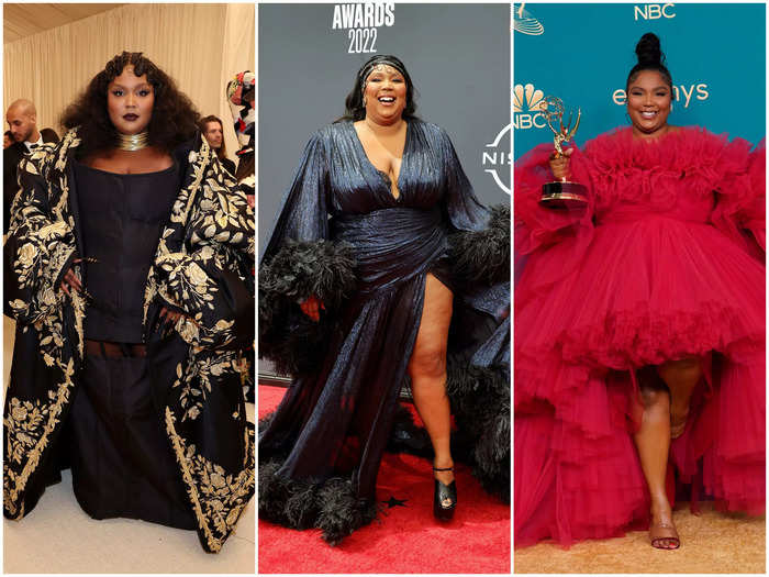 Flouncy gowns and dramatic colors made up Lizzo