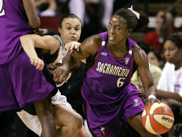 Ruthie Bolton — a guard for the Sacramento Monarchs — contributed two points and three rebounds for the West