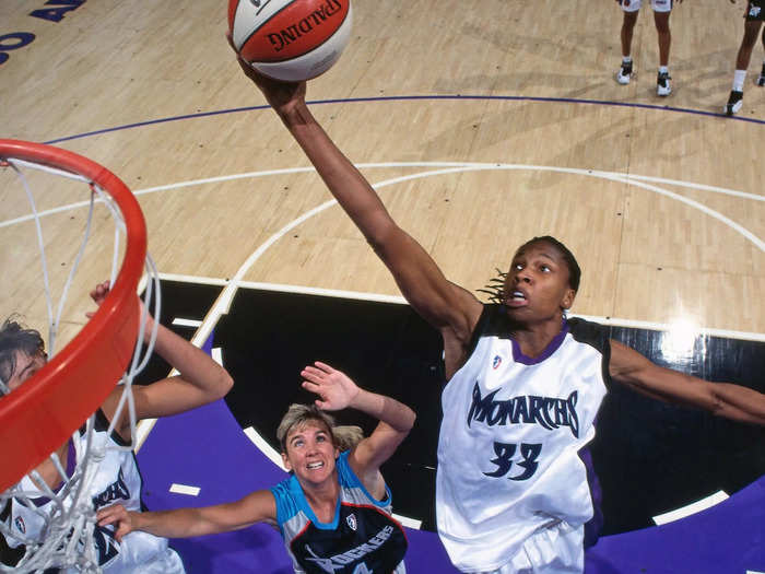 Yolanda Griffith — a star for the Sacramento Monarchs — recorded 10 points and five rebounds for the West