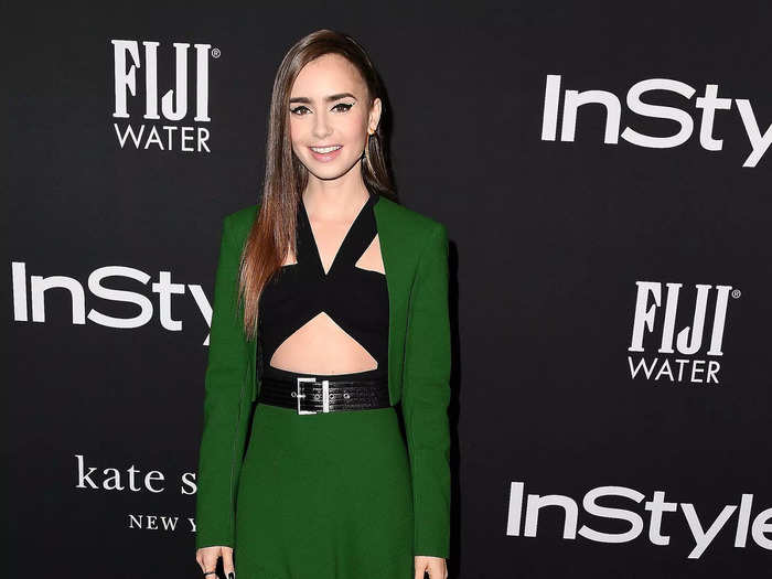 Collins wore a crop top with a long skirt to the 2018 InStyle Awards.