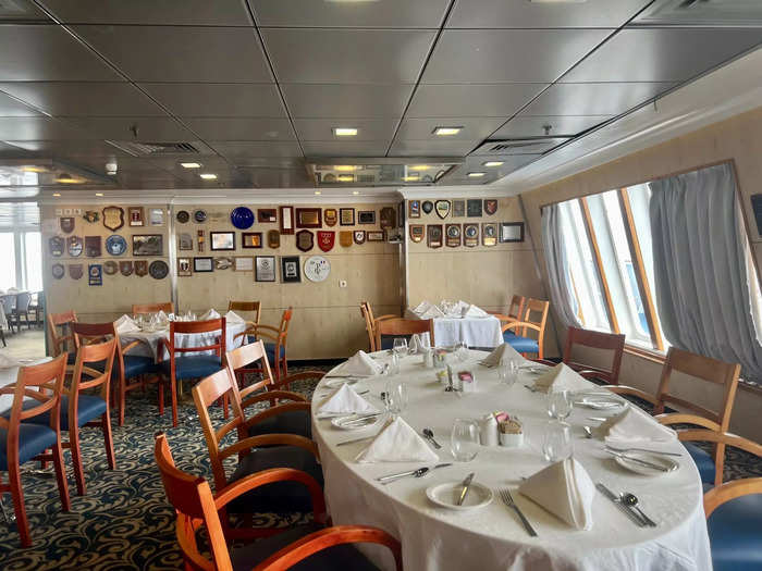 While the dining room was really only intended to provide meals, it ended up being a pretty eventful space when journeying through the Drake Passage.