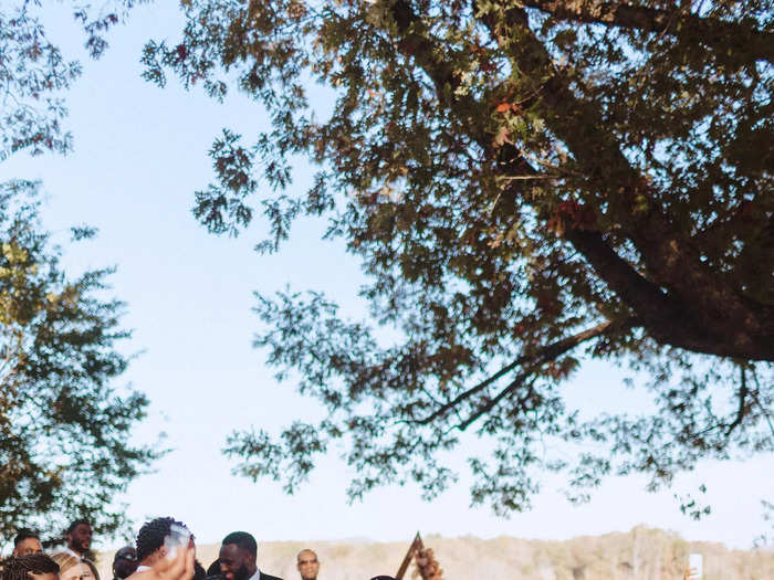 Some of the standout shots were of iconic wedding-day moments.