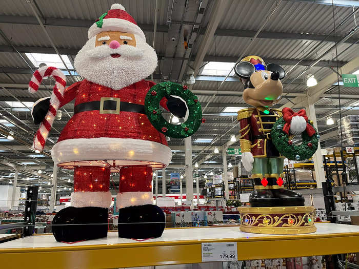 One of the most joyful items in Costco was this six-foot Santa. It had twinkling lights and came with a $220 price tag.