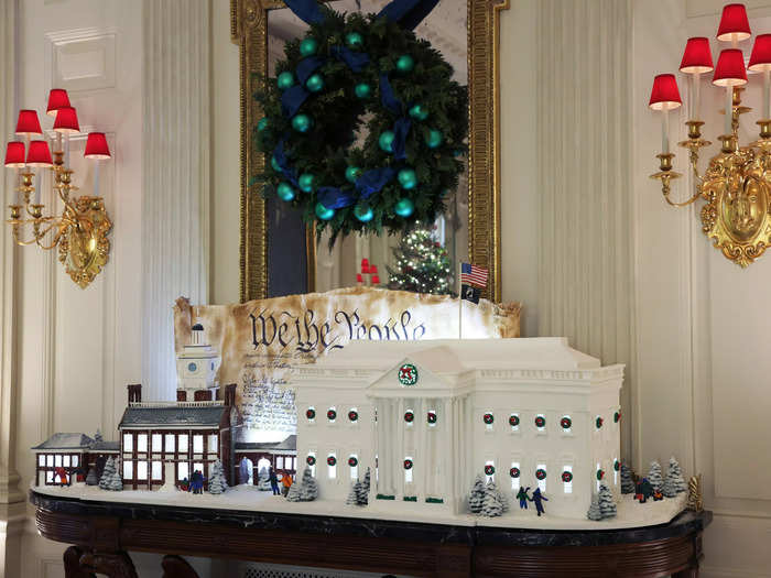 The annual Gingerbread White House reflects this year