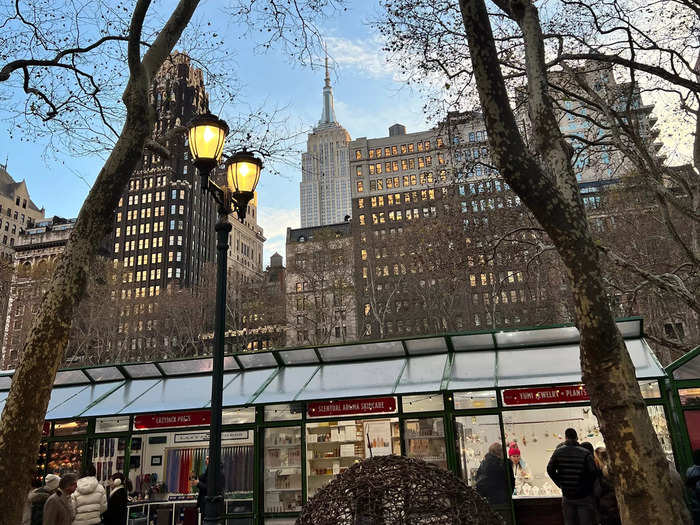 Once I arrived at Bryant Park, I spotted the Empire State Building in the distance.