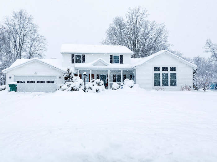 Avoid leaving your garage door open to conserve heat and protect your pipes.