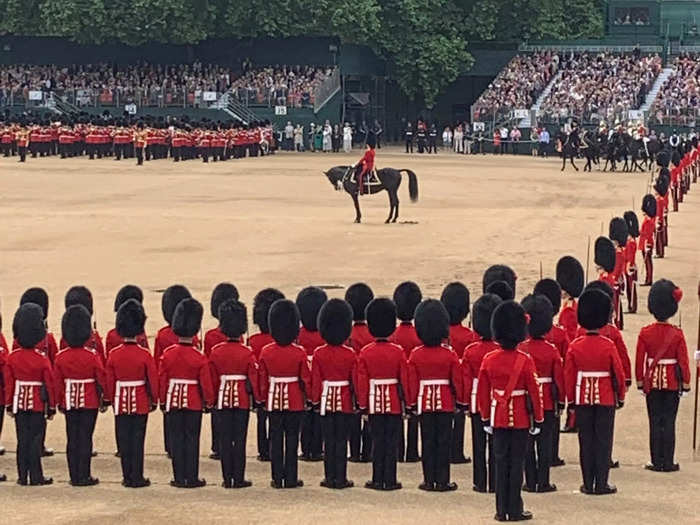 It was hard to take the royal ceremony seriously with children shouting: "Mommy, the horse pooped."