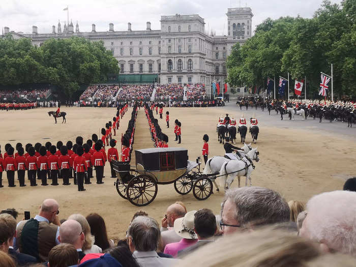 Once the event began, a royal carriage drove by but it wasn