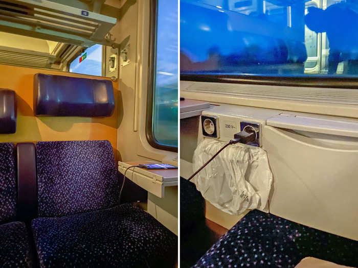 I wanted to charge my phone, but I only saw two outlets next to the window in my carriage. I had to communicate with other passengers to take turns using them. An OBB Nightjet rep told Insider that its new cars coming in 2023 will have more outlets.