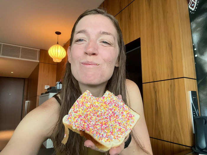 I spent a morning in my Sydney hotel making fairy bread, a delightful, sugary dish served at Australian birthday parties.