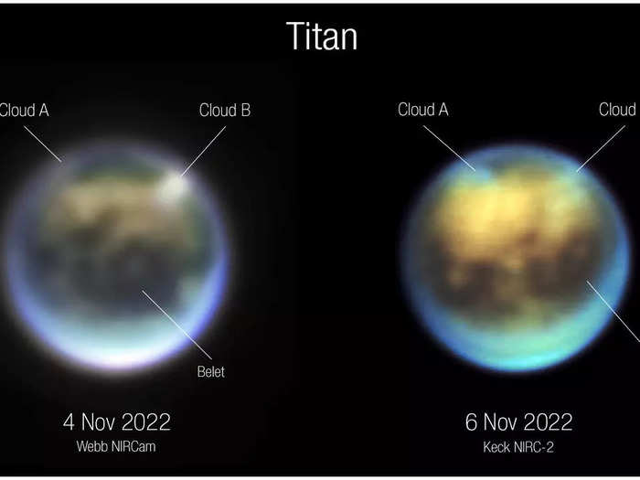 The infrared telescope also took images of Saturn