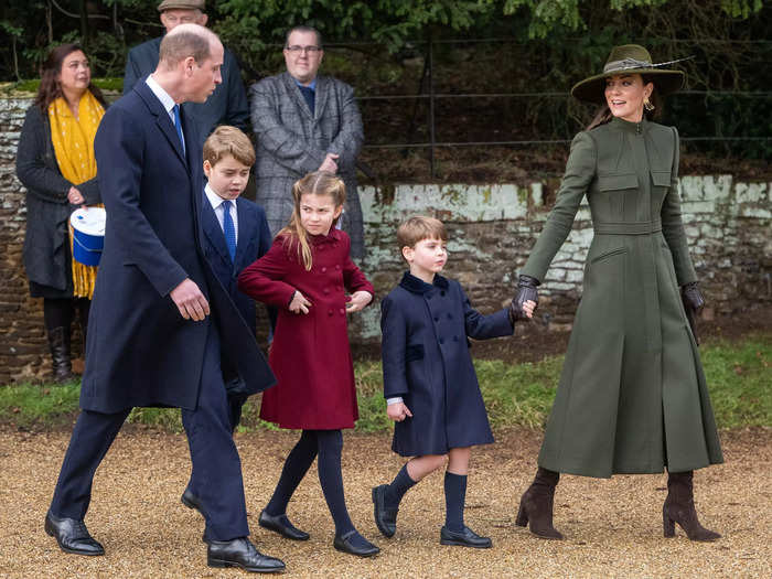 For the first time, Prince Louis, 4, joined his older siblings Prince George, 9, and Princess Charlotte, 7, at the event.