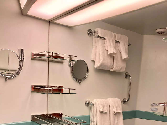 The bathrooms in both cabins were identical.