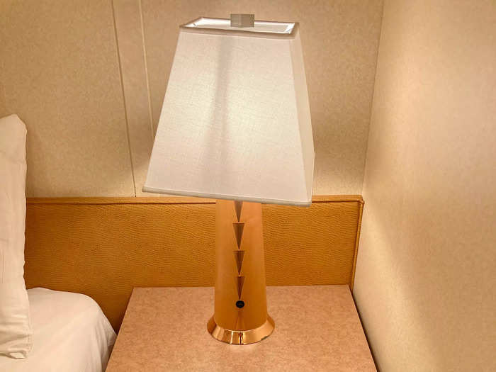 We each had a bedside table with a reading lamp.