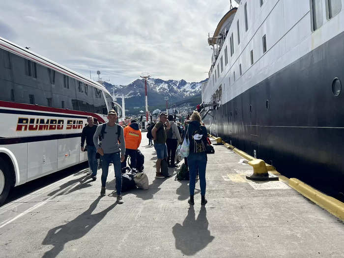 When checking in at the hotel in Ushuaia, I saw people with several large suitcases and carry-ons, as well as backpacks and camera bags. And that was all for just one or two people.