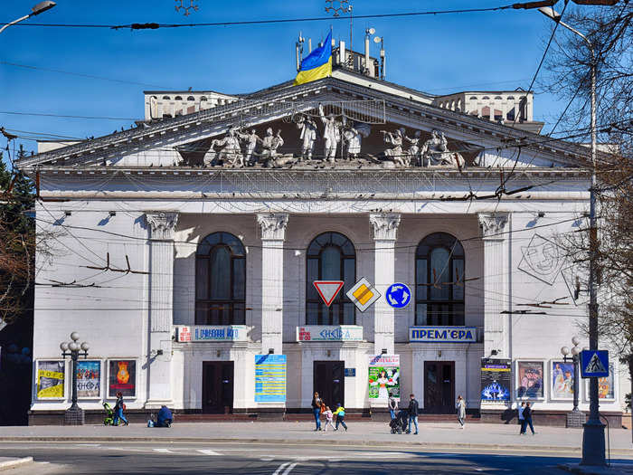 BEFORE: The Mariupol Drama Theater had a gathering space for culture in the Ukrainian city for decades.