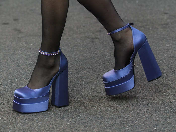 Thick, chunky-heeled shoes are here to stay.