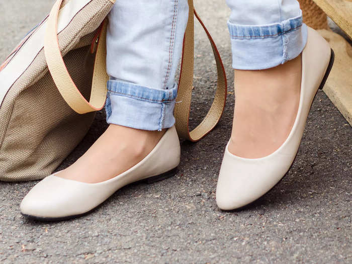 Updated ballet flats are trending.