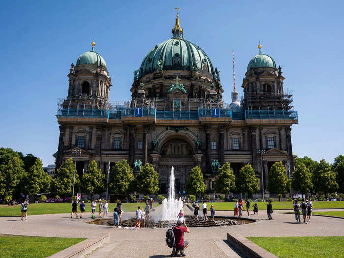 NOW: The Berlin Cathedral in 2022 is now a concert venue, and its dome has become a major part of Berlin