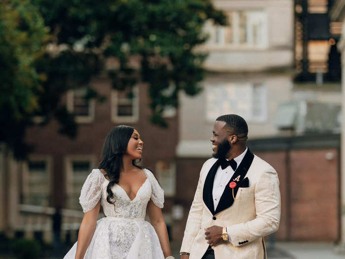 Couples ensured their outfits looked good together.