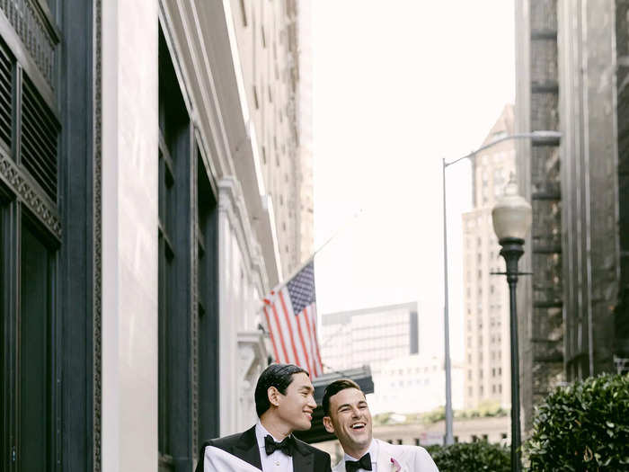 Many couples chose modern twists on classic looks for their wedding days.