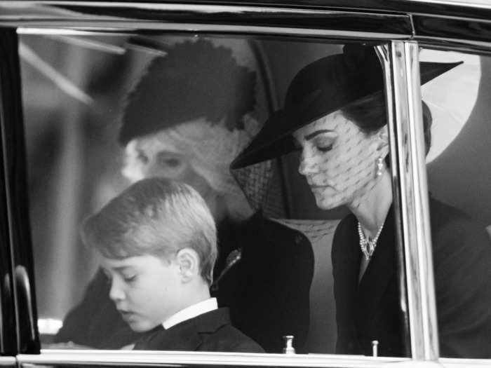 Hussein also captured the moment Prince George, Camilla, Queen Consort, and the Princess of Wales departed the Queen