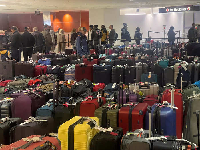 There were hundreds of passengers on Tuesday at Baltimore/Washington International Thurgood Marshall Airport, waiting in line to resolve issues with Southwest about their luggage.