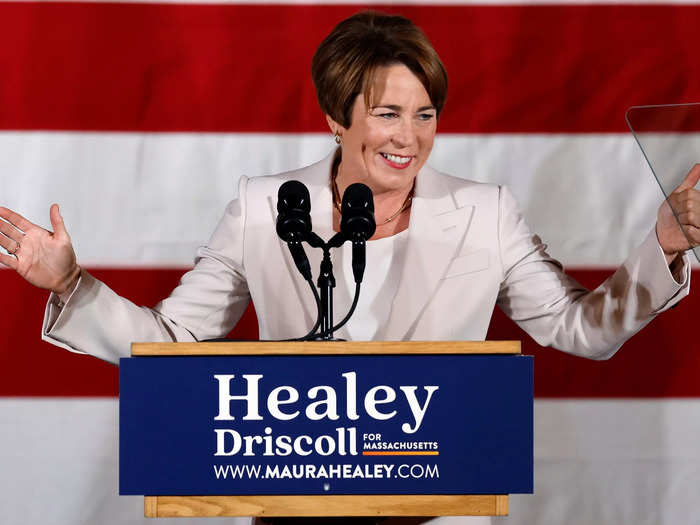 Maura Healey made history as one of the two openly lesbian US governors elected for the first time when she won her Massachusetts gubernatorial race in November.