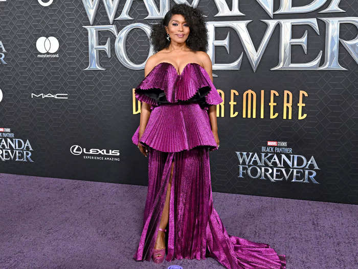 Angela Bassett looked regal in her bright-purple gown.