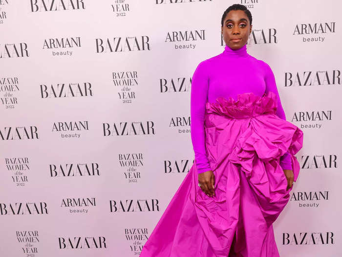 Lashana Lynch looked incredible in magenta.