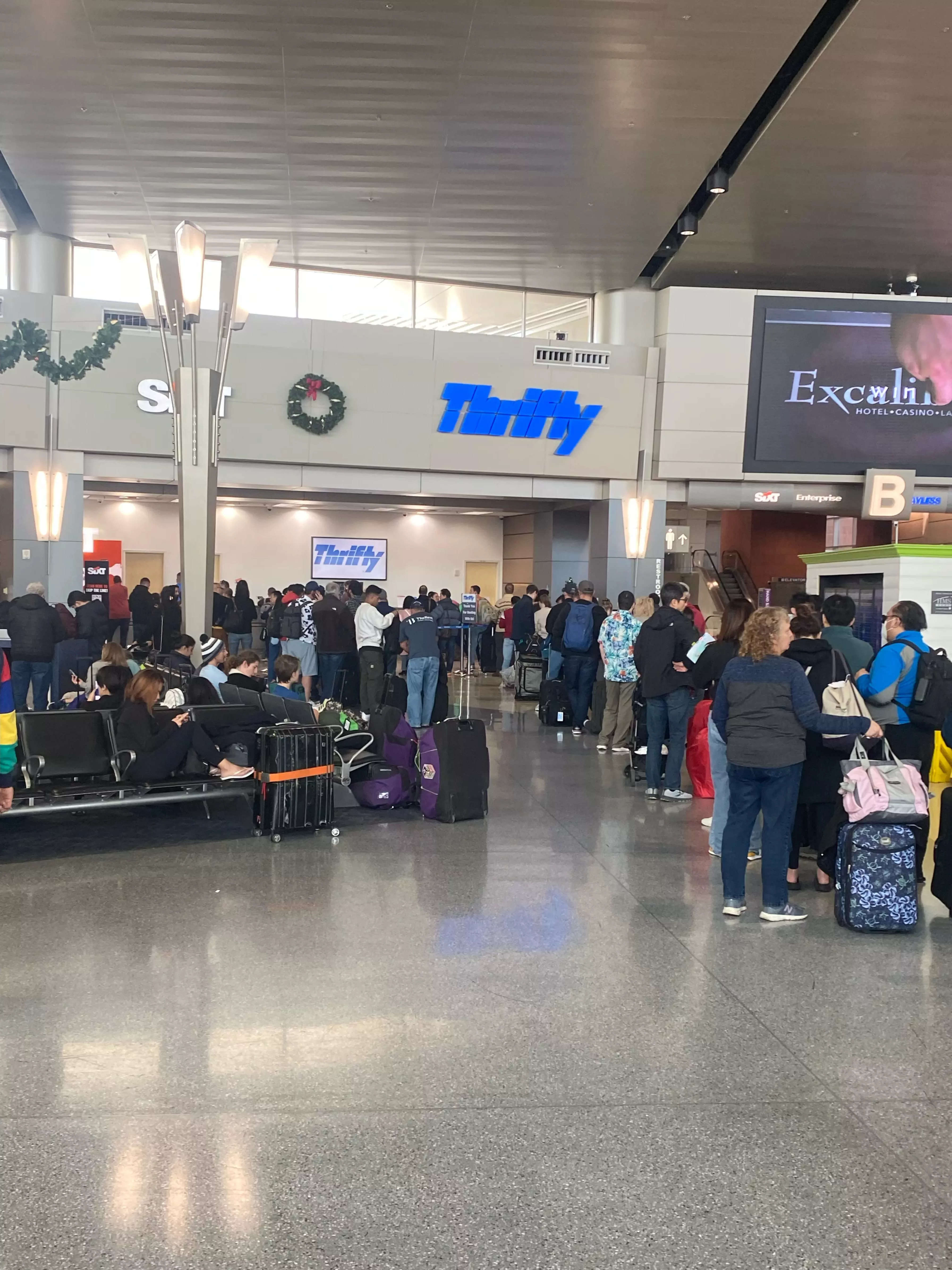 A line for rental cars in Las Vegas