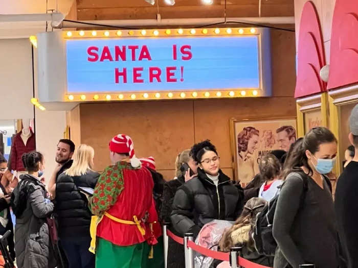 I went up another floor to Santaland — around 170,000 people visit each year to meet Santa in Toyland.