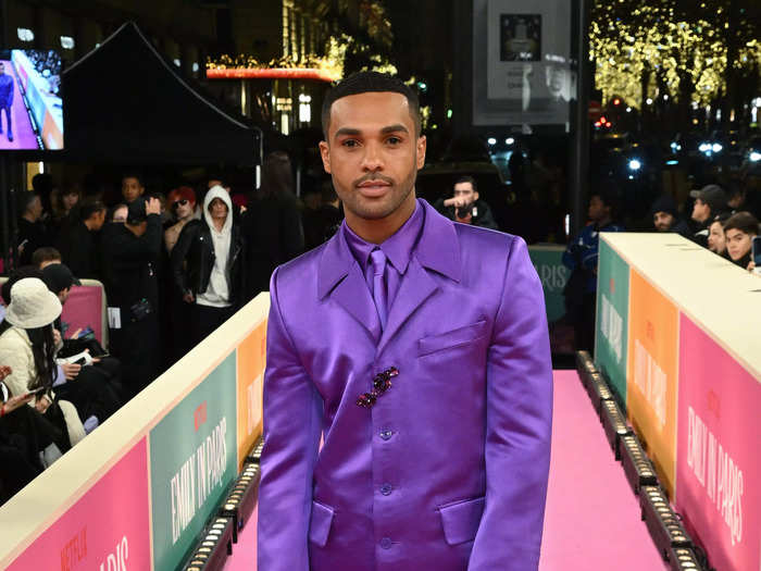 Lucien Laviscount also wears many suits, but his takes often include much more color.