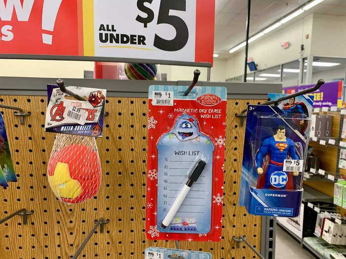 There was also a section of $5 and under stocking stuffers near the register that I was tempted to buy from.