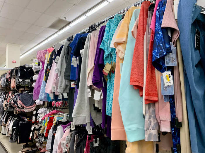 The clothing section was extremely full, to the point where it was almost impossible to look through and take items off the rack.