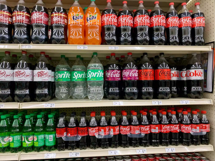 There was a huge selection of soda, too.