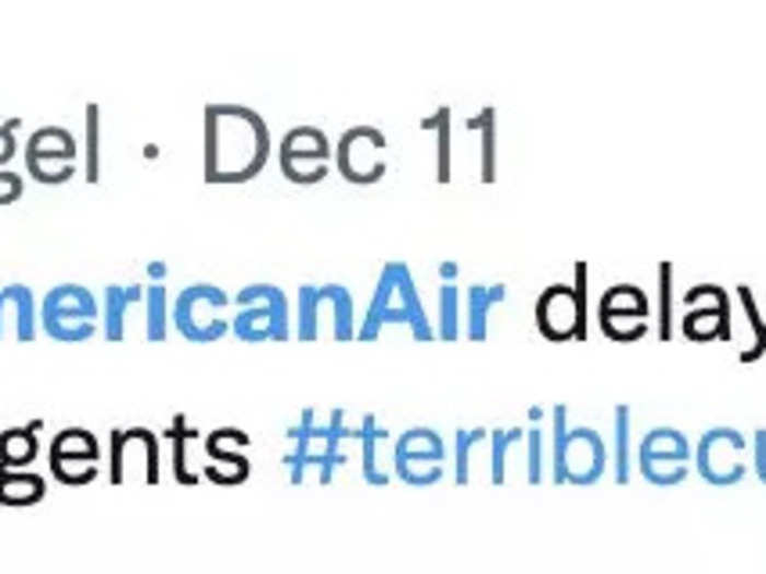 Around 12:30 p.m., agents announced that the flight would be delayed to 1:30 p.m. I saw several tweets about the situation from fellow flyers.