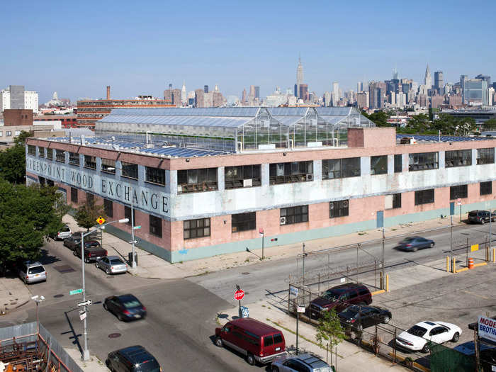 The first Gotham Greens rooftop greenhouse opened in Greenpoint, Brooklyn in 2011. Now, it