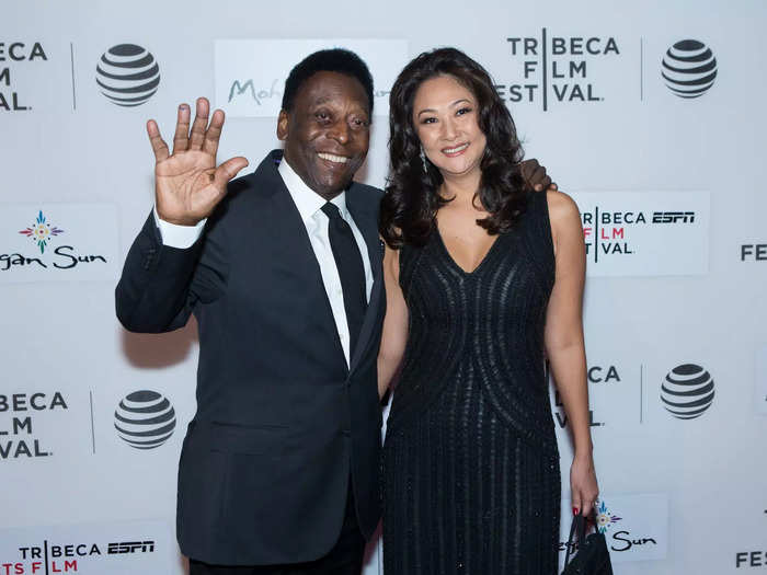 In 2016, Pelé, at 75, married his third wife, Marcia Aoki, a Japanese-Brazilian importer of medical equipment.