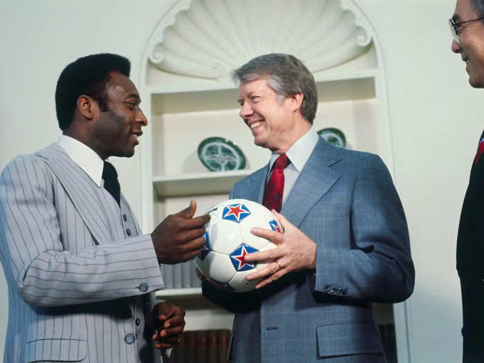 … talked soccer with Jimmy Carter later that decade …